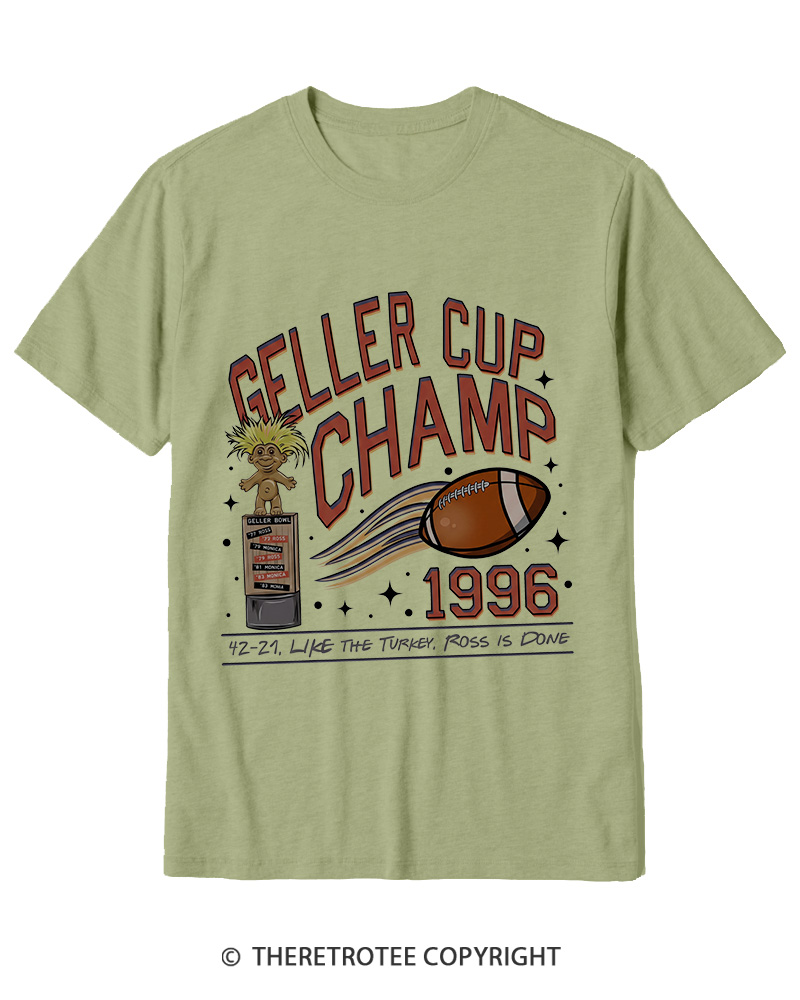 TheRetroTee Geller Bowl 1990s Cotton T-Shirt