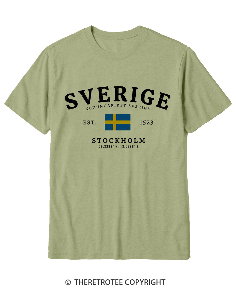 TheRetroTee Kingdom of Sweden Cotton T-Shirt