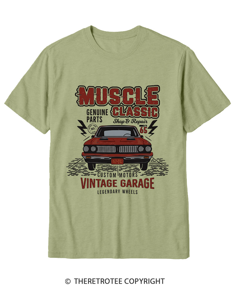 TheRetroTee Muscle Classic 1970s Cotton T-Shirt