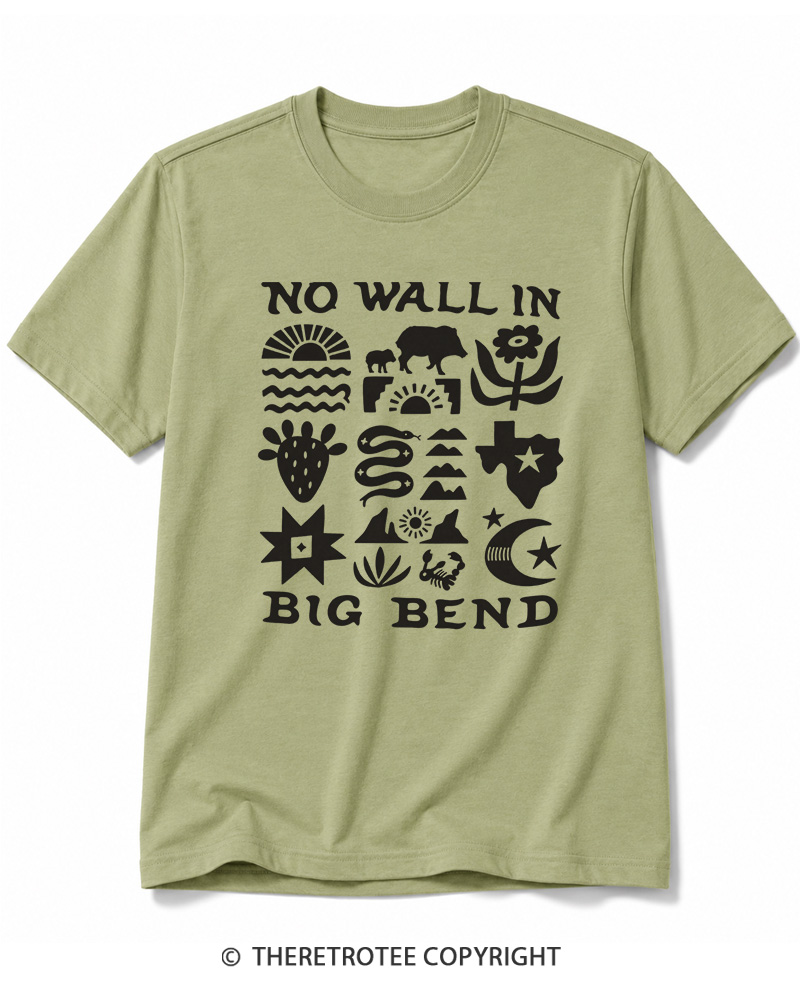 TheRetroTee No Big Bend Wall Vintage Cotton T-Shirt