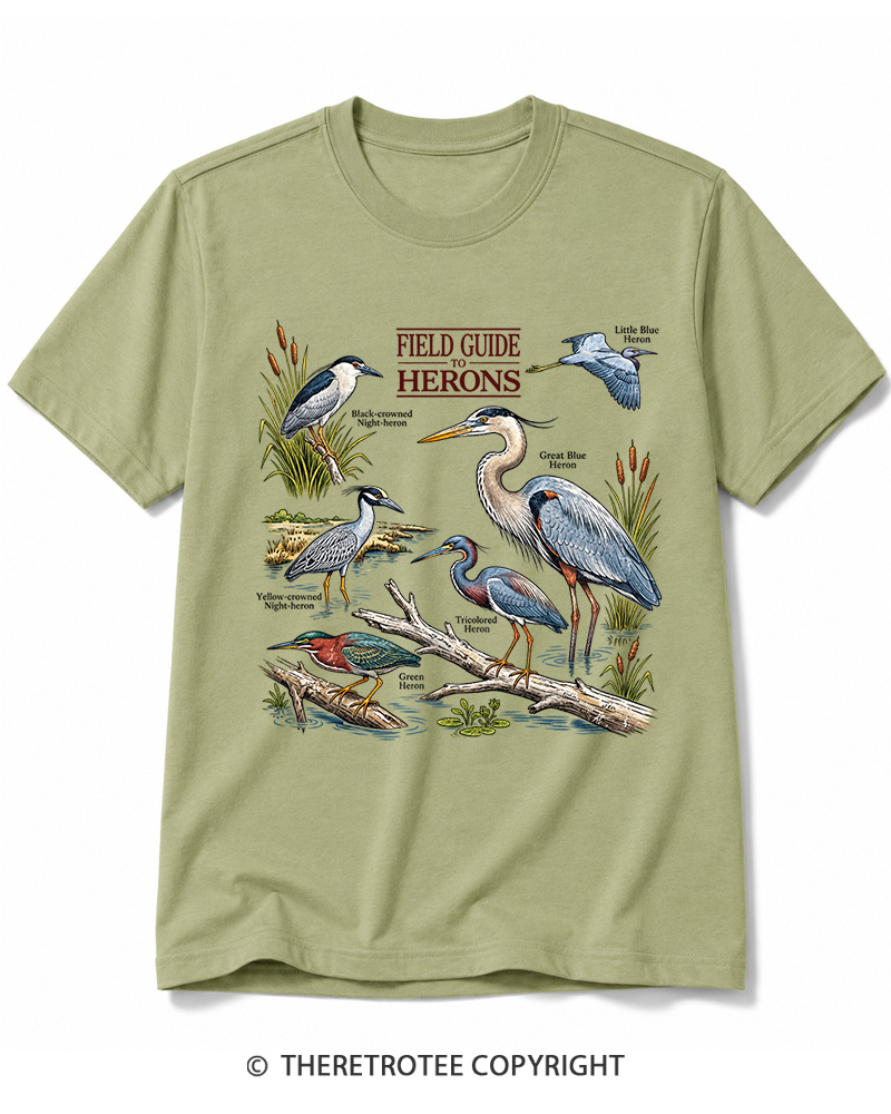 TheRetroTee Ivory Birdwatching Graphic 1990s Cotton T-Shirt
