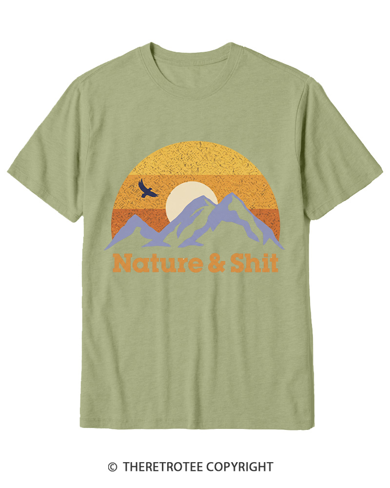 TheRetroTee Nature & Shit 1970s Cotton T-Shirt