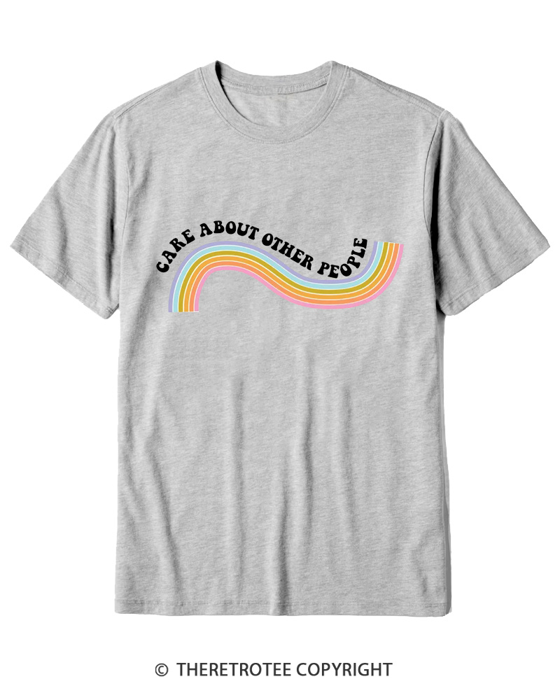 TheRetroTee Care About Other People 1970s Cotton T-Shirt