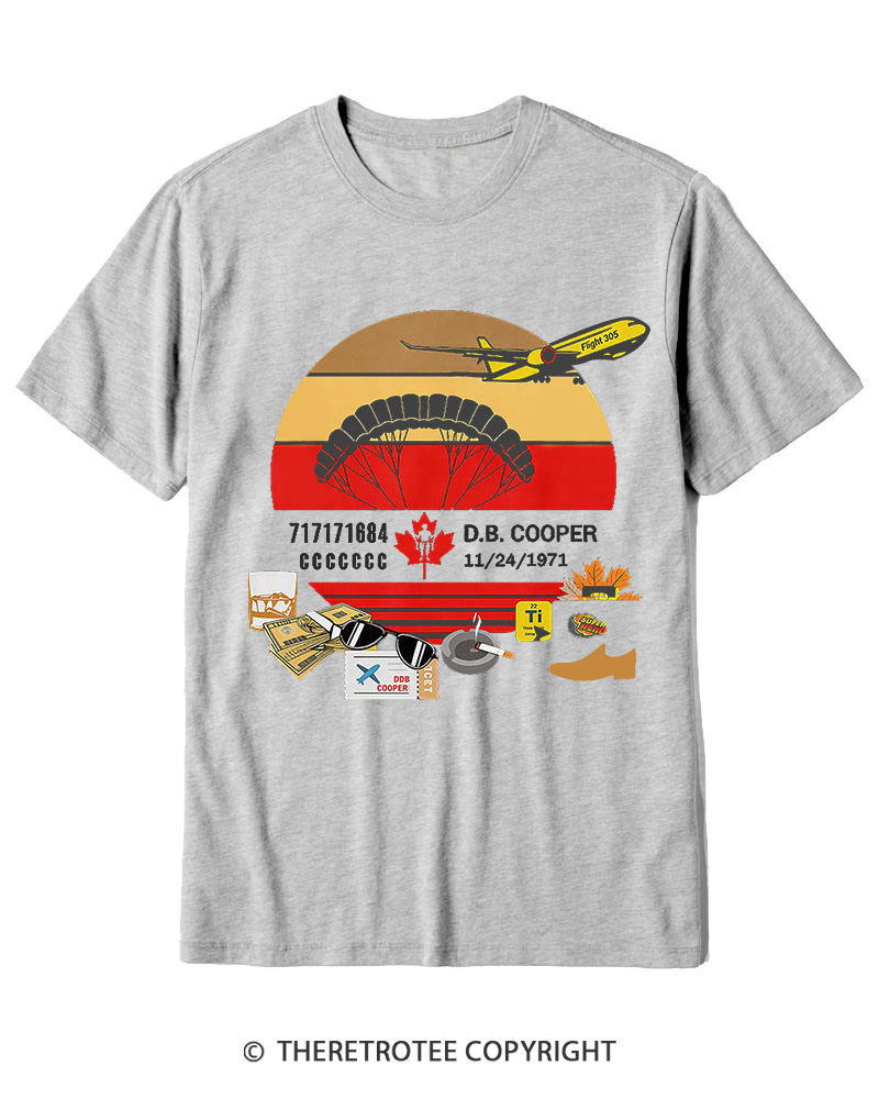TheRetroTee D.B. Cooper 1970s Cotton T-Shirt