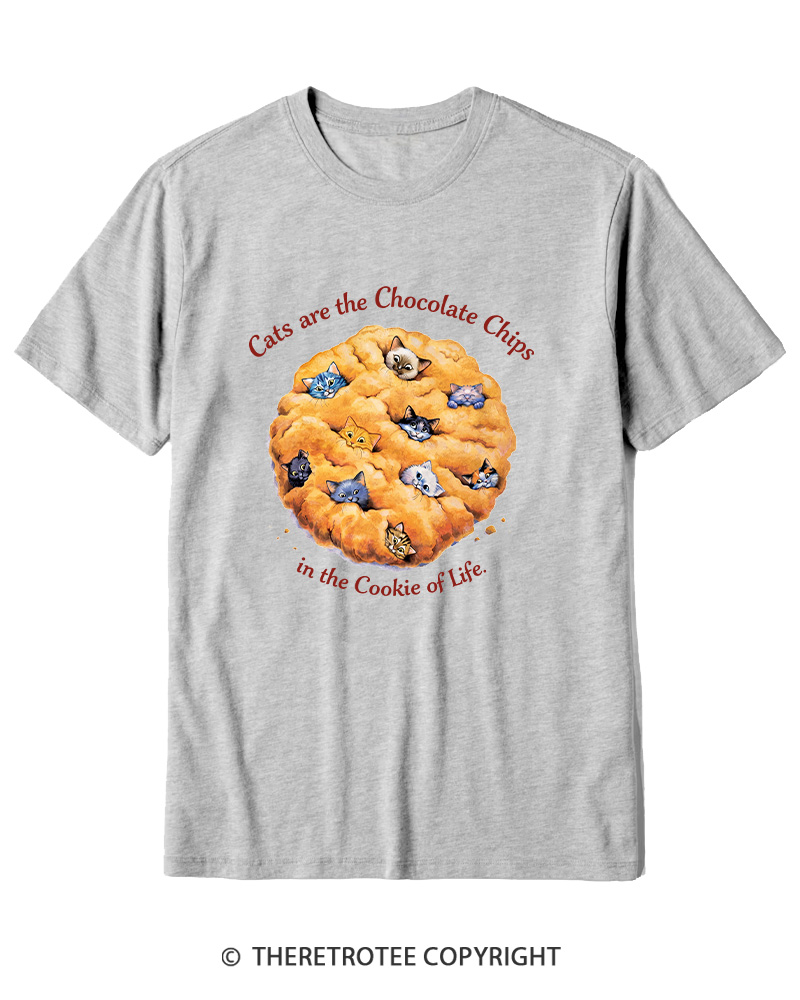 TheRetroTee Cats are the Chocolate Chip 1990s Cotton T-Shirt