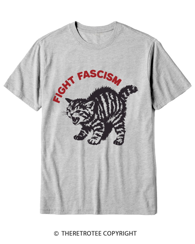 TheRetroTee Fight Fascism 1970s Cotton T-Shirt