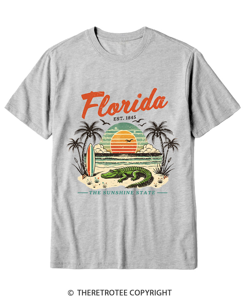 TheRetroTee Florida 1970s Cotton T-Shirt
