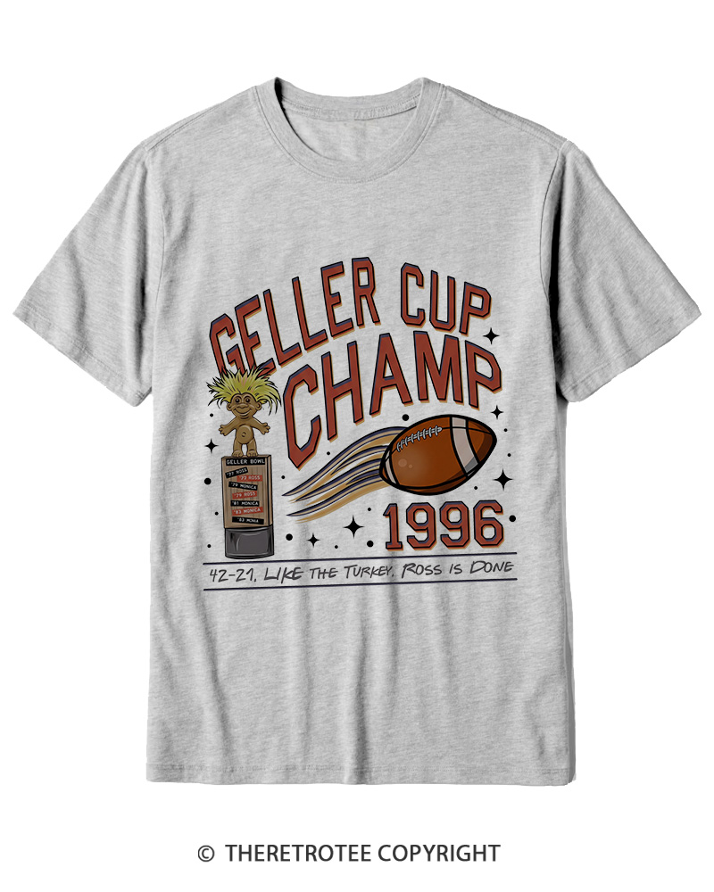TheRetroTee Geller Bowl 1990s Cotton T-Shirt