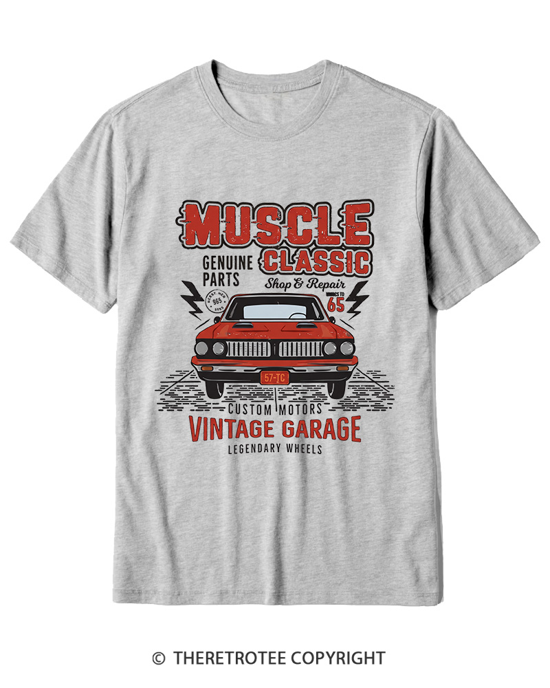 TheRetroTee Muscle Classic 1970s Cotton T-Shirt