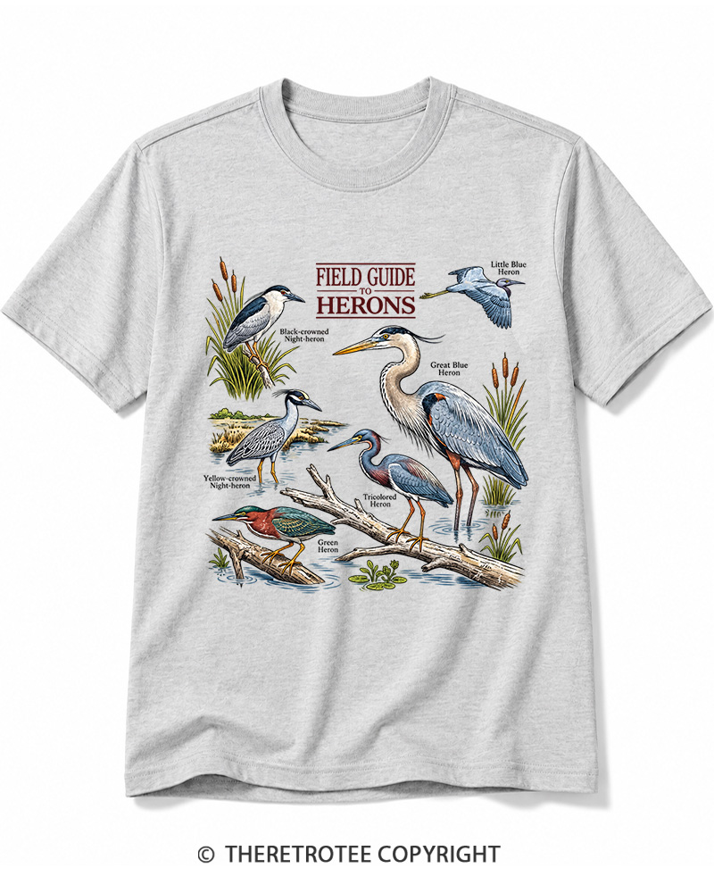 TheRetroTee Ivory Birdwatching Graphic 1990s Cotton T-Shirt