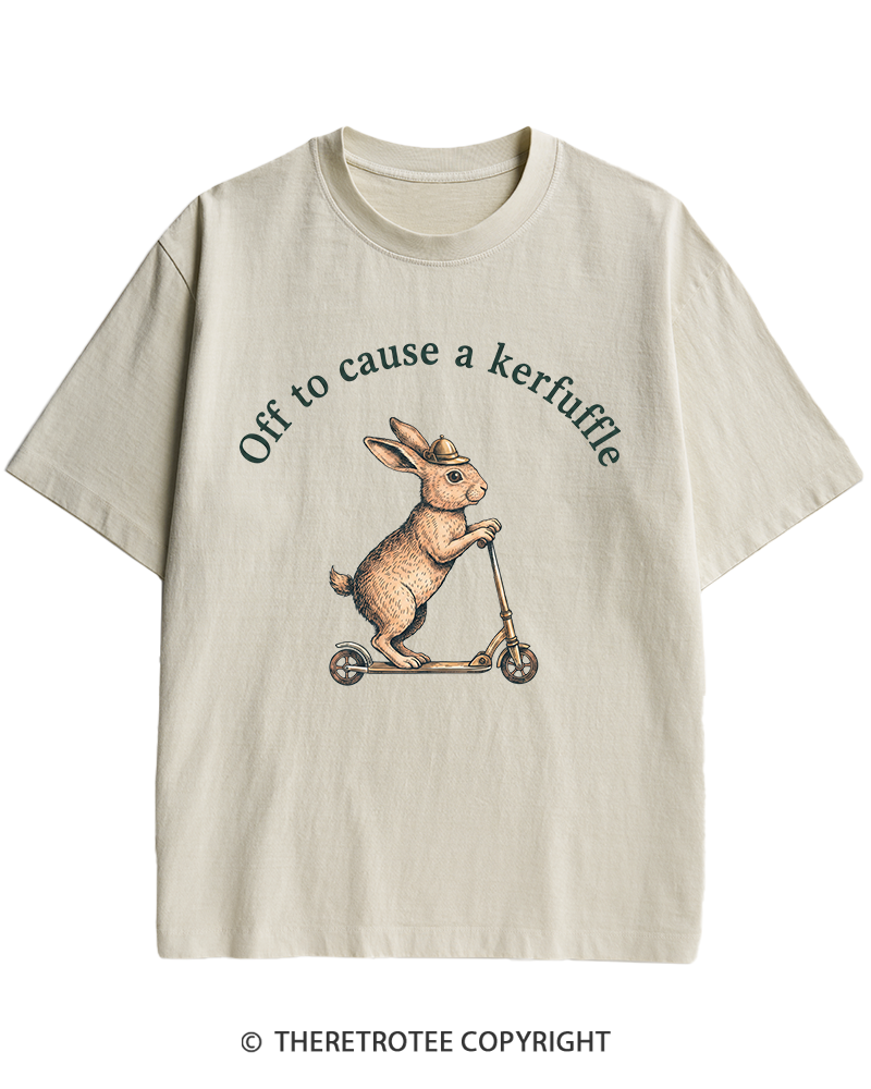 TheRetroTee Off To Cause A Kerfuffle 1950s Heavy Cotton T-Shirt