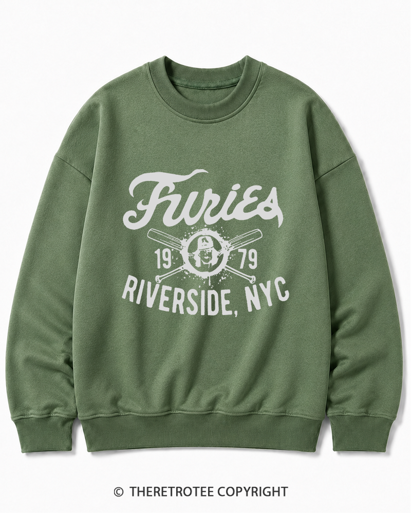 TheRetroTee Furies Riverside cult movie 1970s Cotton Sweatshirt