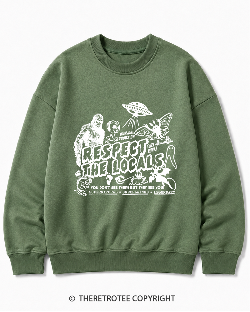 TheRetroTee Respect The Locals 1970s Cotton Sweatshirt