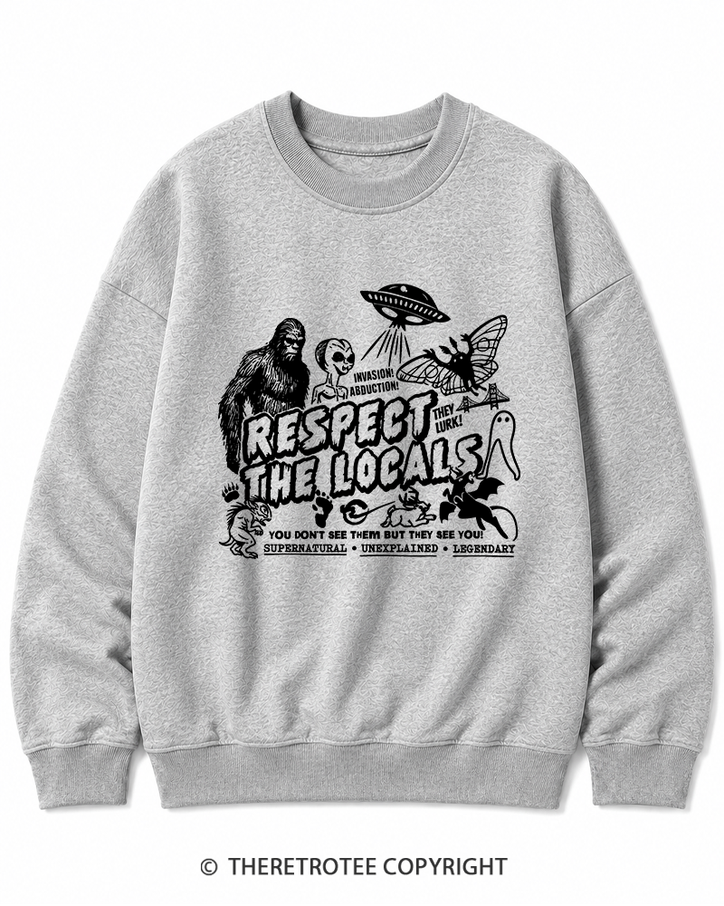 TheRetroTee Respect The Locals 1970s Cotton Sweatshirt