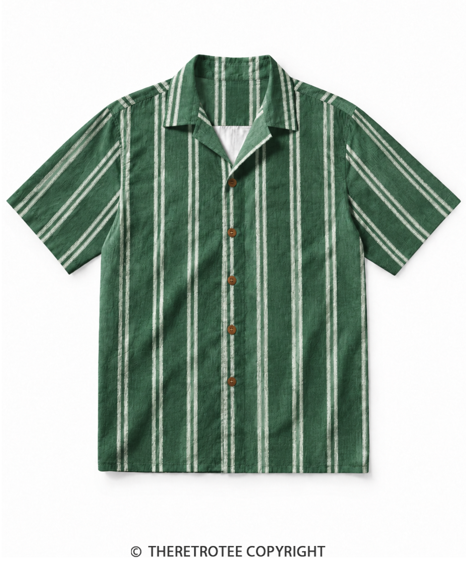 TheRetroTee Rainbow Stripe Vintage Hawaiian Shirt