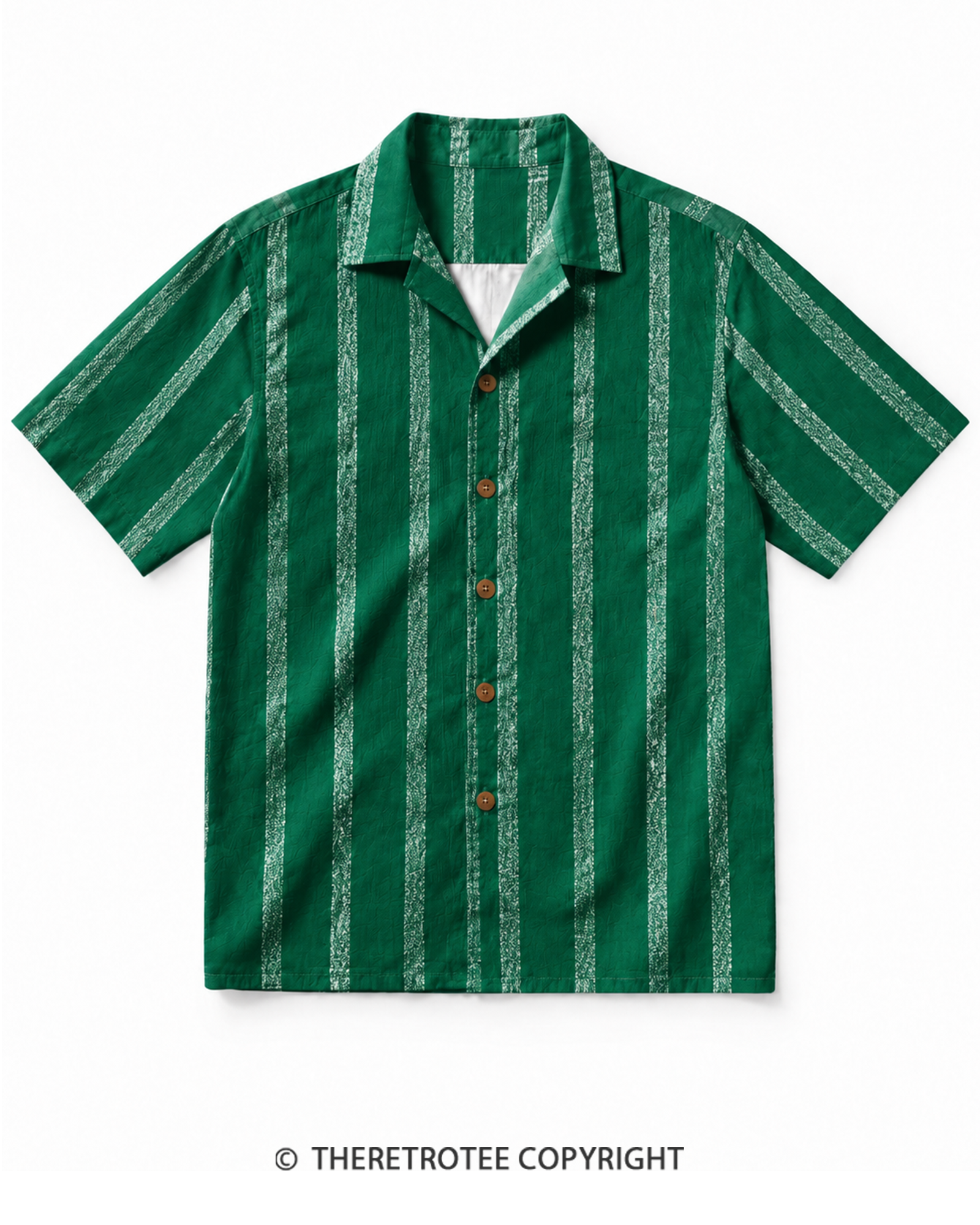 TheRetroTee Rainbow Stripe Vintage Hawaiian Shirt