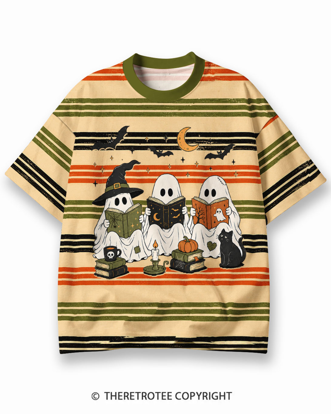 TheRetroTee XXX Eco Oversized Striped Ringer T-Shirt