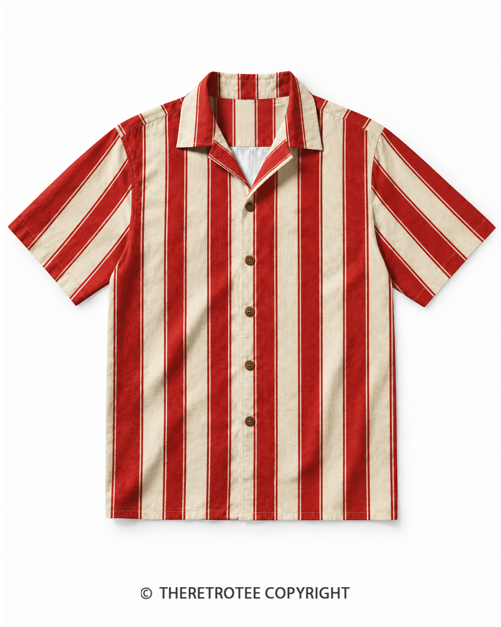 TheRetroTee Rainbow Stripe Vintage Hawaiian Shirt