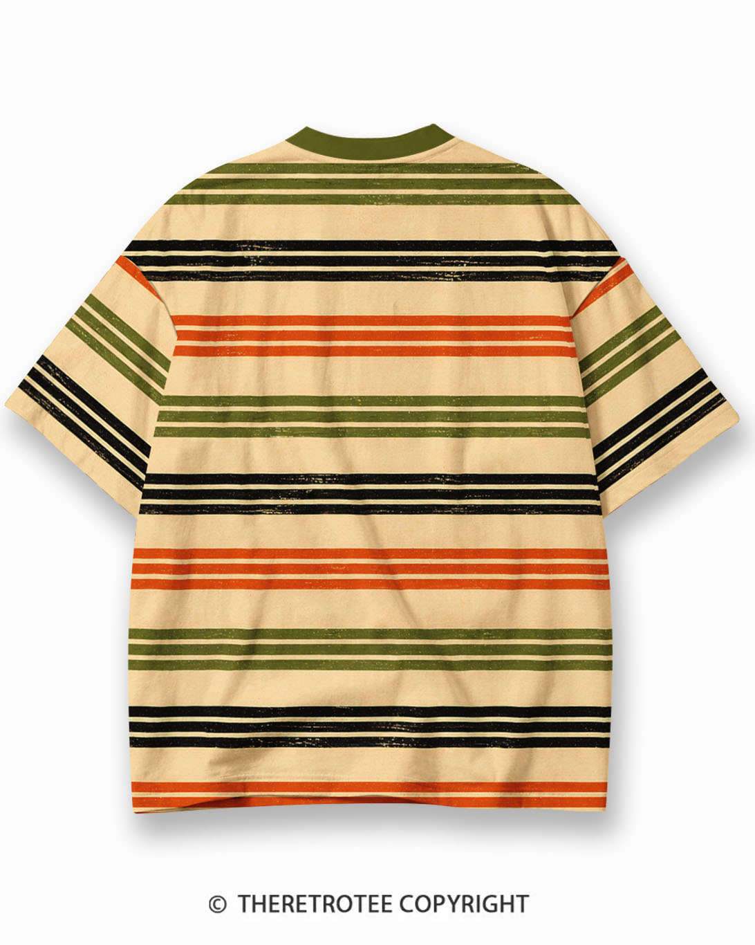 TheRetroTee XXX Eco Oversized Striped Ringer T-Shirt