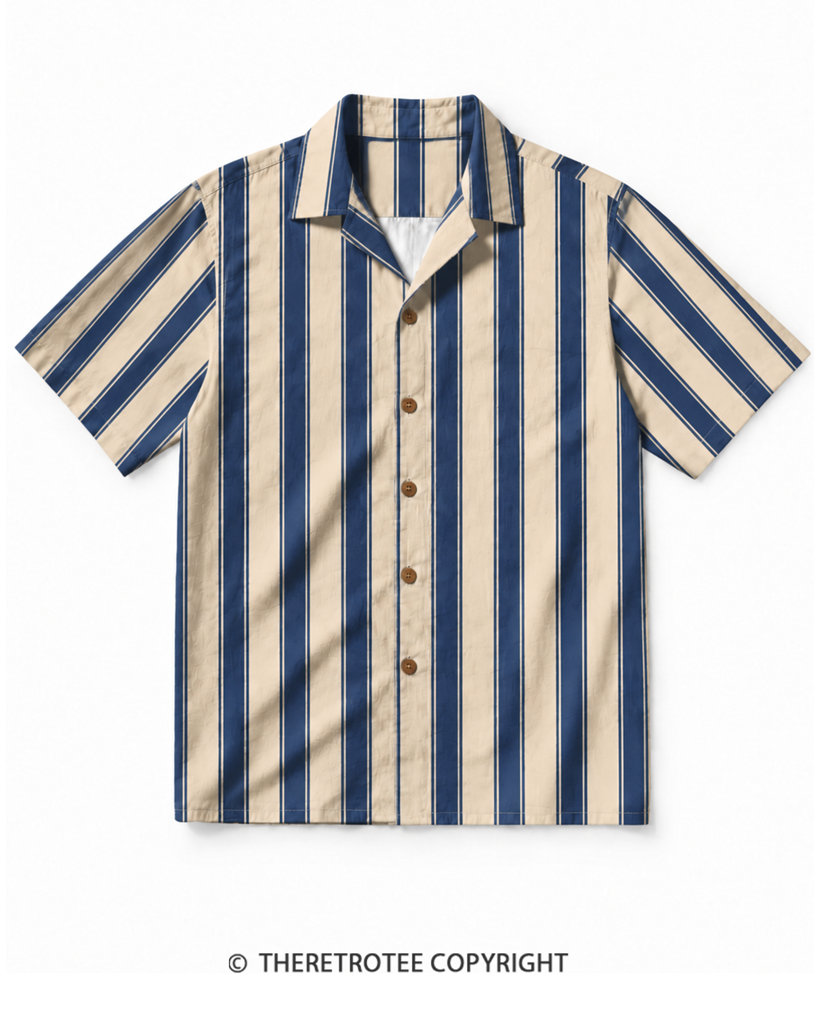 TheRetroTee Rainbow Stripe Vintage Hawaiian Shirt