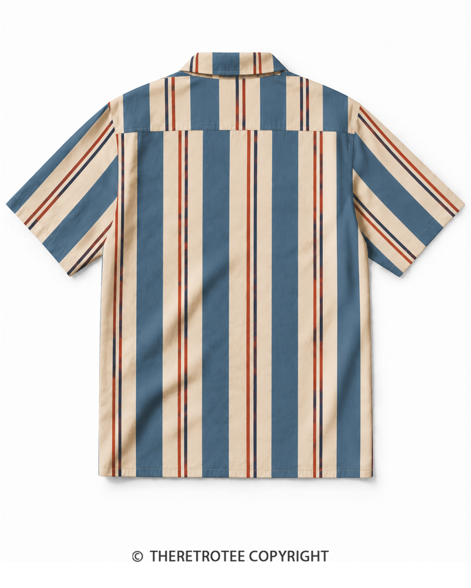 TheRetroTee Rainbow Stripe Vintage Hawaiian Shirt