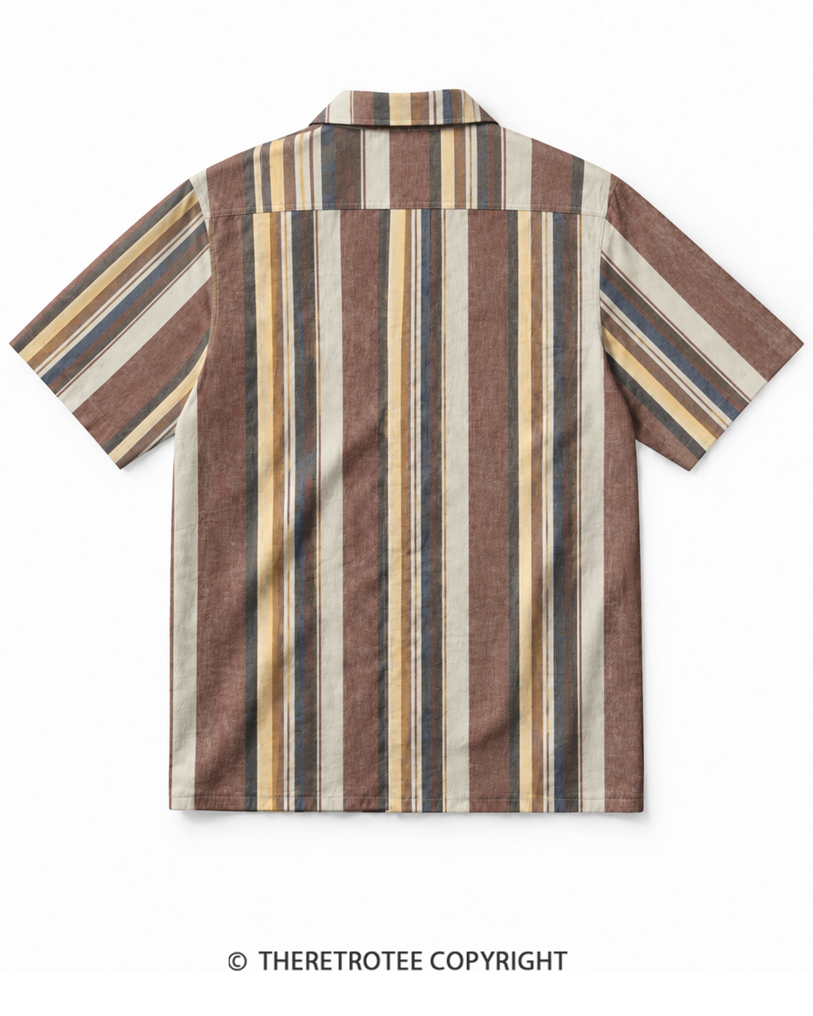 TheRetroTee Rainbow Stripe Vintage Hawaiian Shirt
