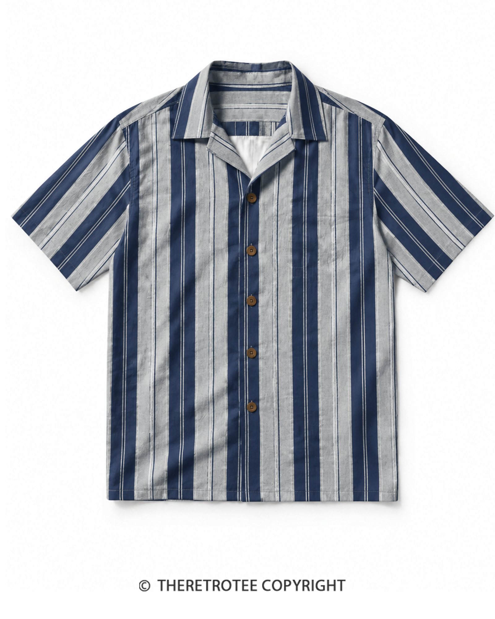 TheRetroTee Rainbow Stripe Vintage Hawaiian Shirt