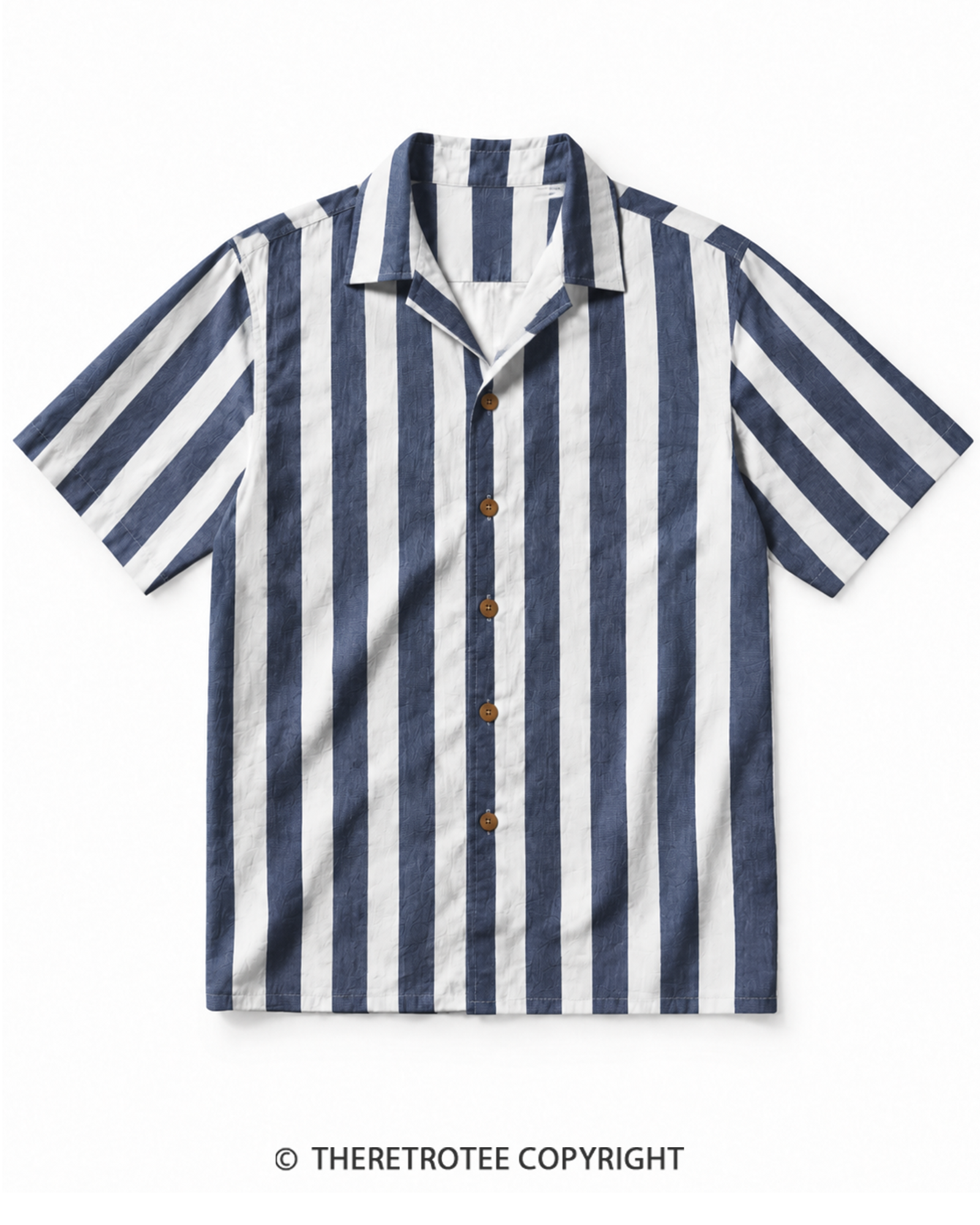 TheRetroTee Rainbow Stripe Vintage Hawaiian Shirt