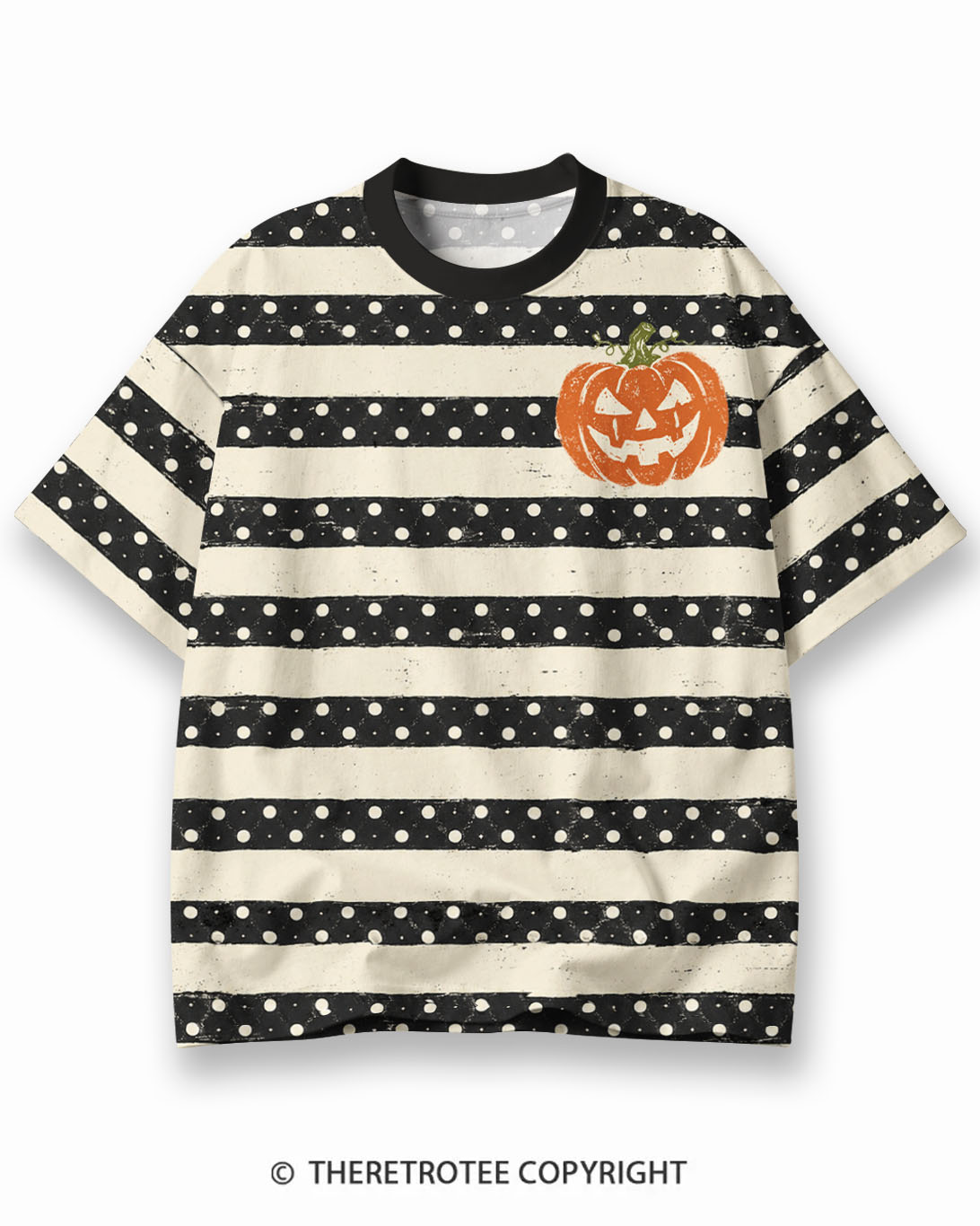 001 TheRetroTee XXX Eco Oversized Striped Ringer T-Shirt