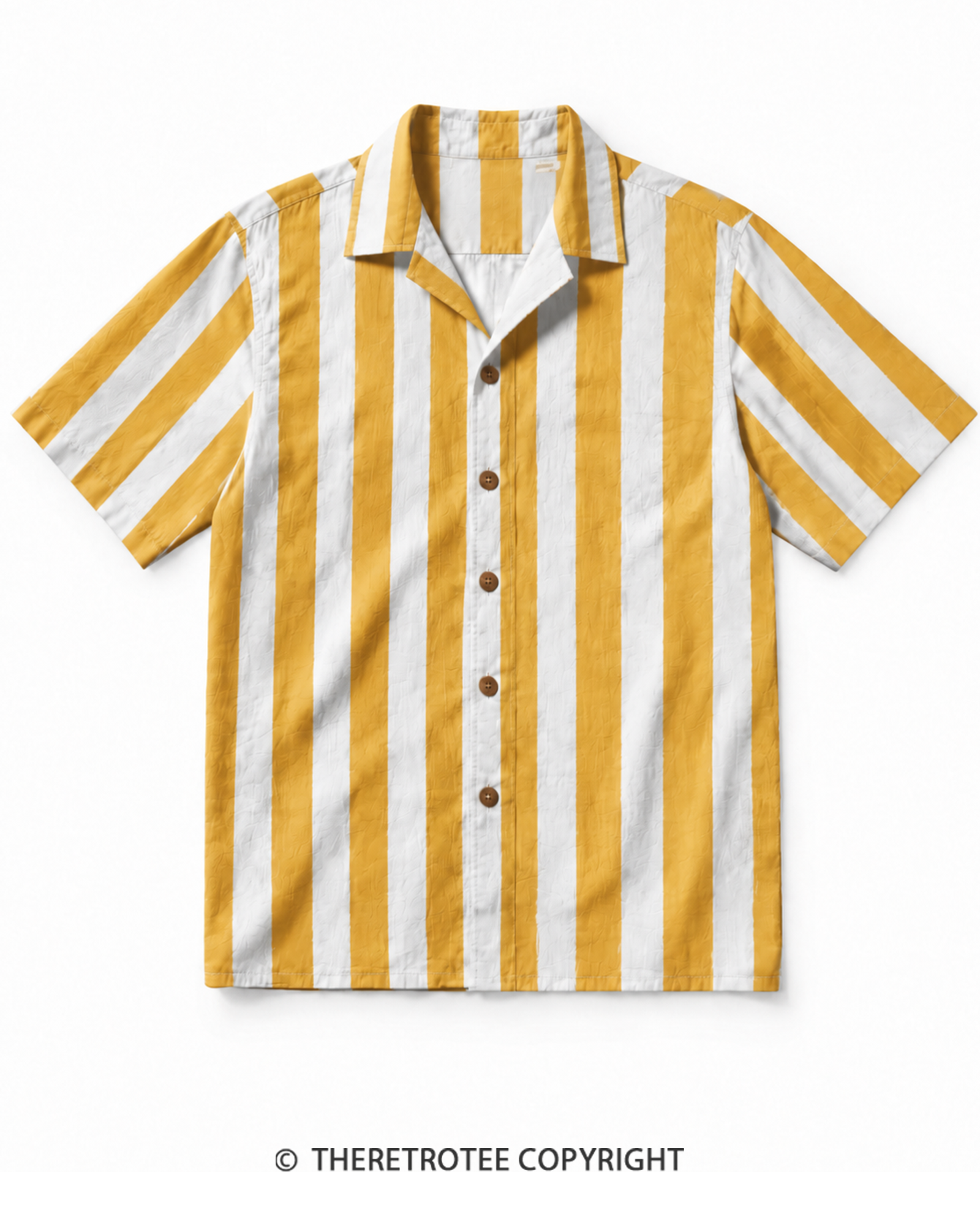 TheRetroTee Rainbow Stripe Vintage Hawaiian Shirt