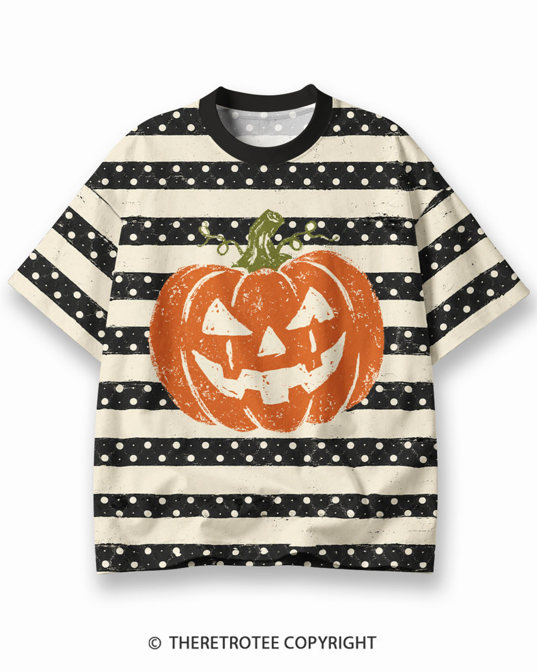 001 TheRetroTee XXX Eco Oversized Striped Ringer T-Shirt