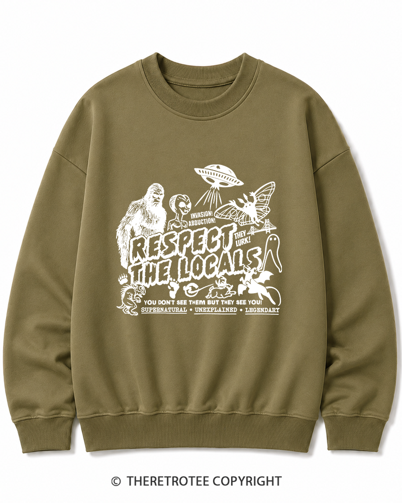 TheRetroTee Respect The Locals 1970s Cotton Sweatshirt