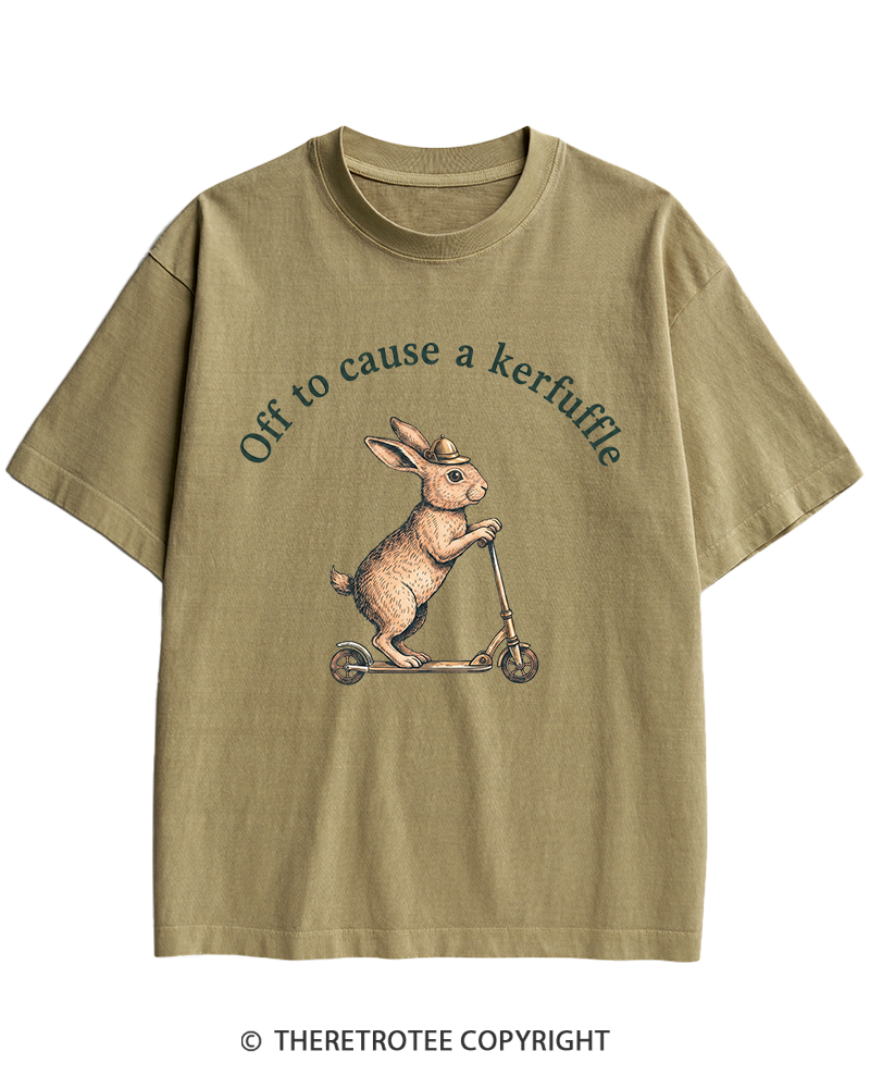 TheRetroTee Off To Cause A Kerfuffle 1950s Heavy Cotton T-Shirt