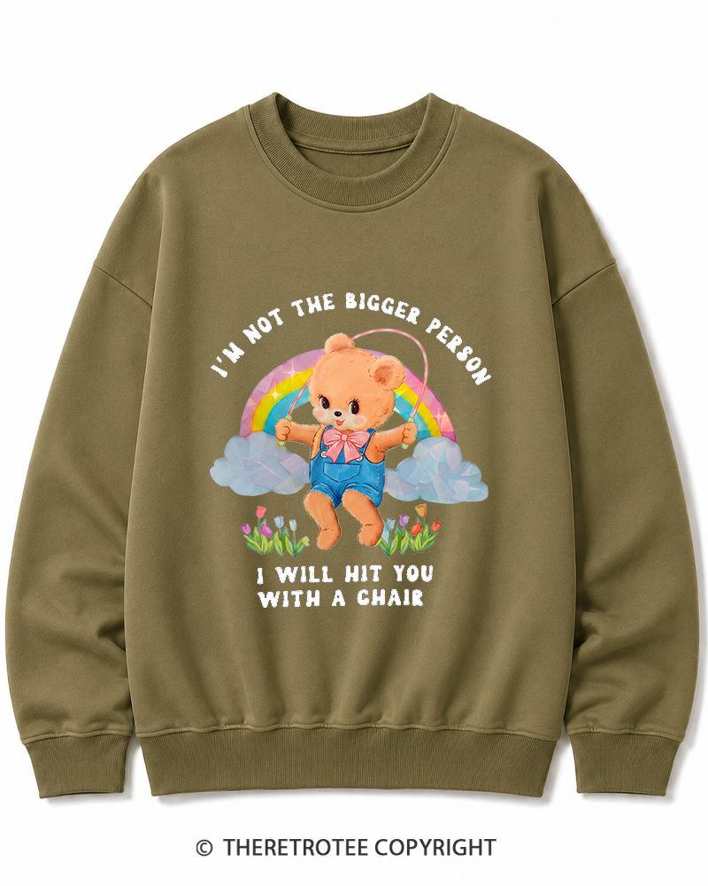 TheRetroTee Not The Bigger Person 1970s Cotton Sweatshirt