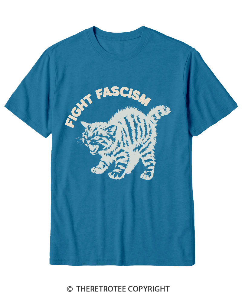 TheRetroTee Fight Fascism 1970s Cotton T-Shirt