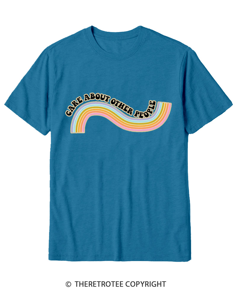 TheRetroTee Care About Other People 1970s Cotton T-Shirt