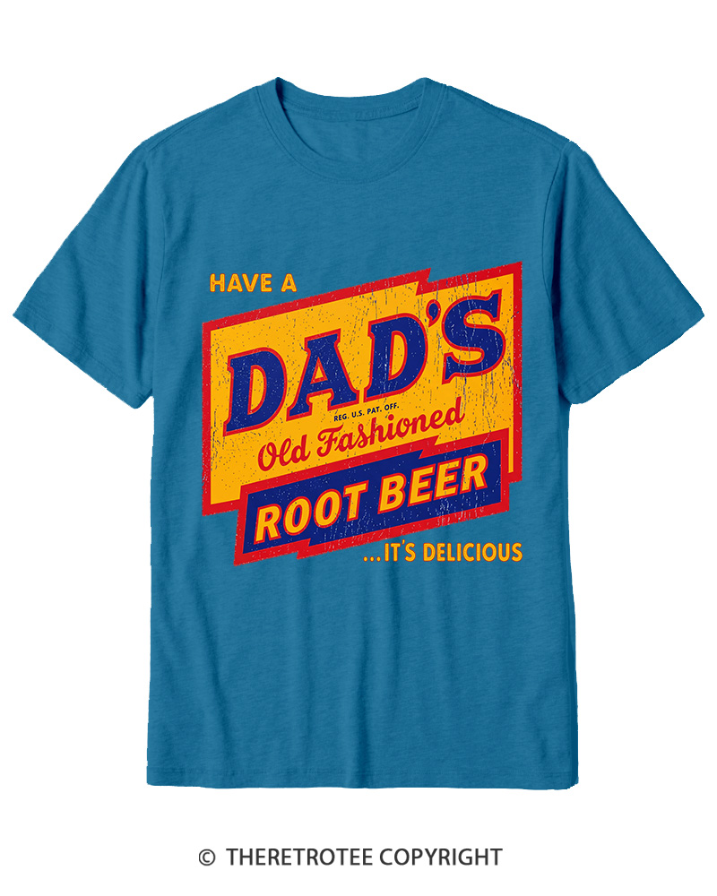 TheRetroTee Dad's Root Beer 1960s Cotton T-Shirt