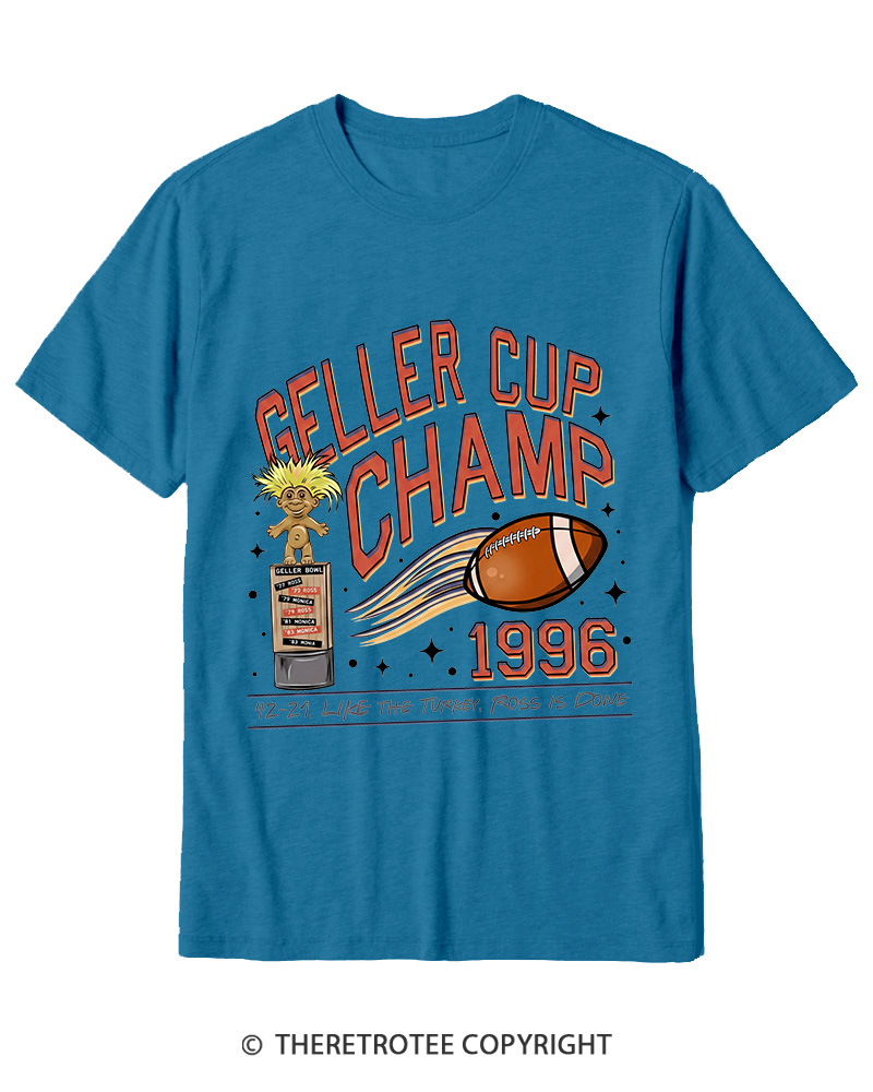 TheRetroTee Geller Bowl 1990s Cotton T-Shirt