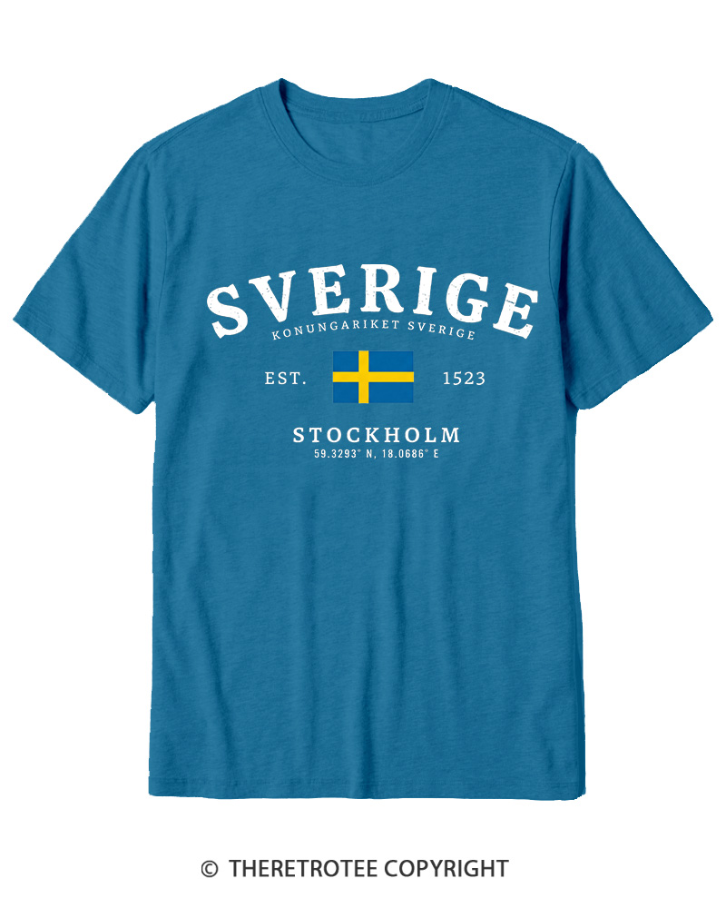 TheRetroTee Kingdom of Sweden Cotton T-Shirt