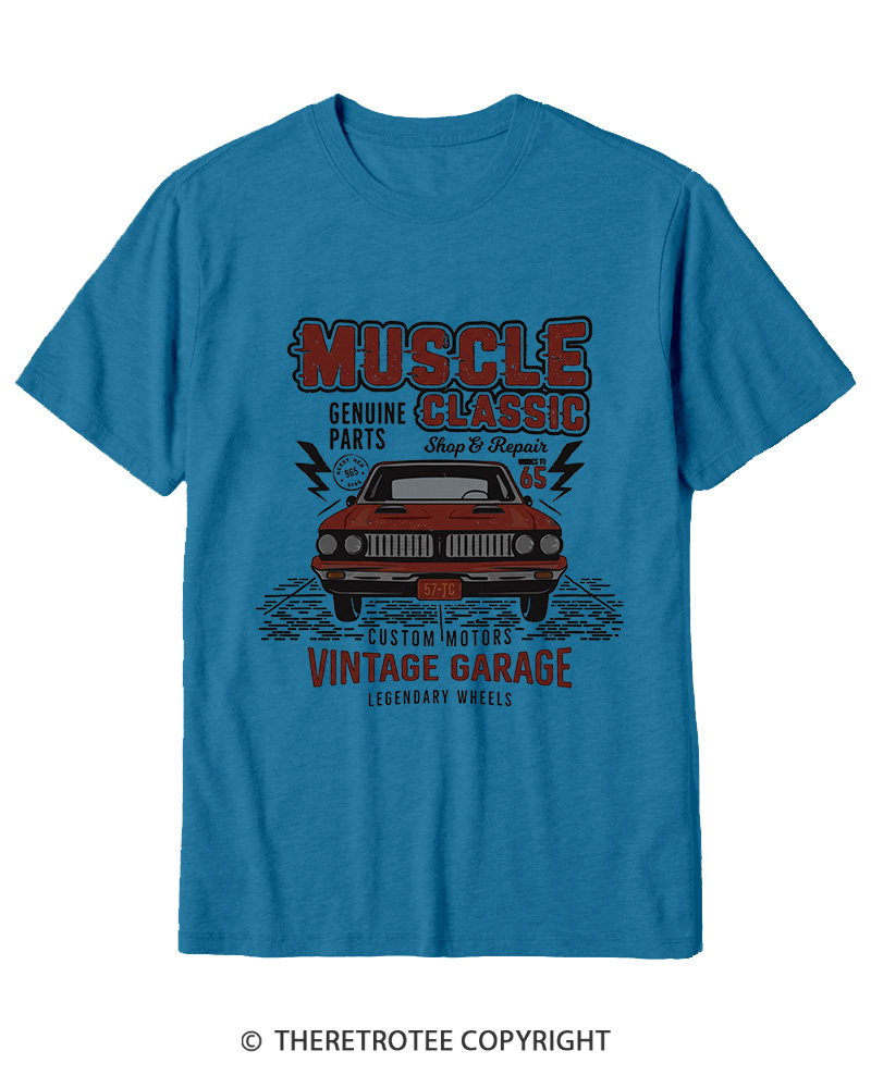 TheRetroTee Muscle Classic 1970s Cotton T-Shirt