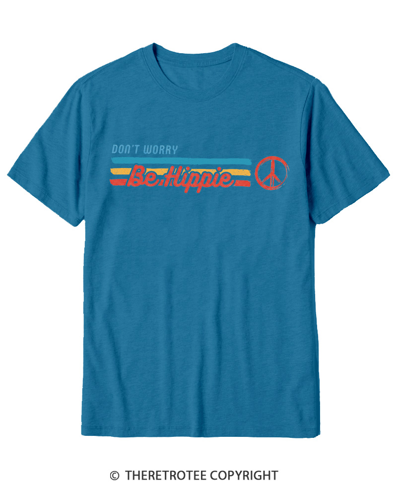 TheRetroTee Don't Worry, Be Happy 1970s Cotton T-Shirt