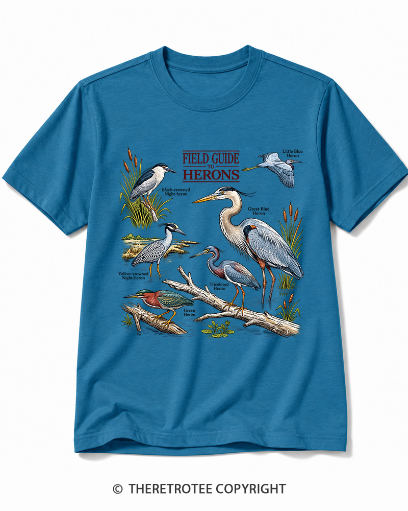 TheRetroTee Ivory Birdwatching Graphic 1990s Cotton T-Shirt