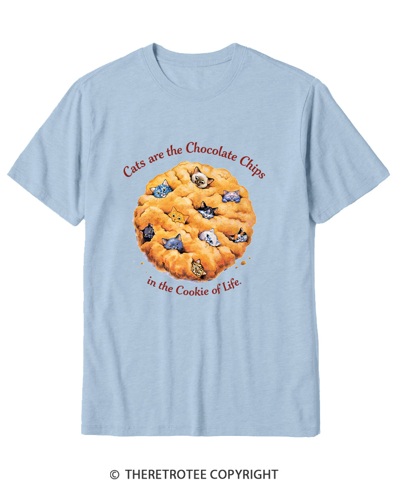TheRetroTee Cats are the Chocolate Chip 1990s Cotton T-Shirt