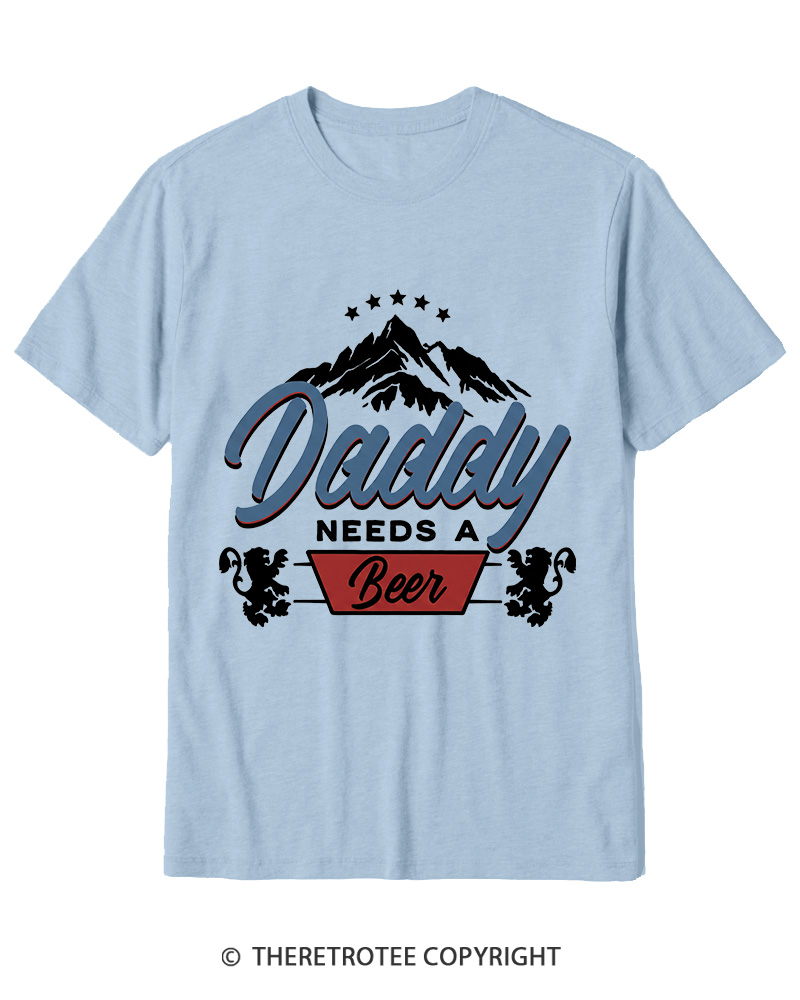 TheRetroTee Dad Needs A Beer 1970s Cotton T-Shirt