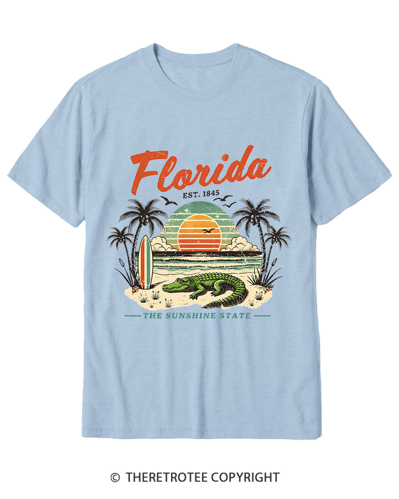 TheRetroTee Florida 1970s Cotton T-Shirt
