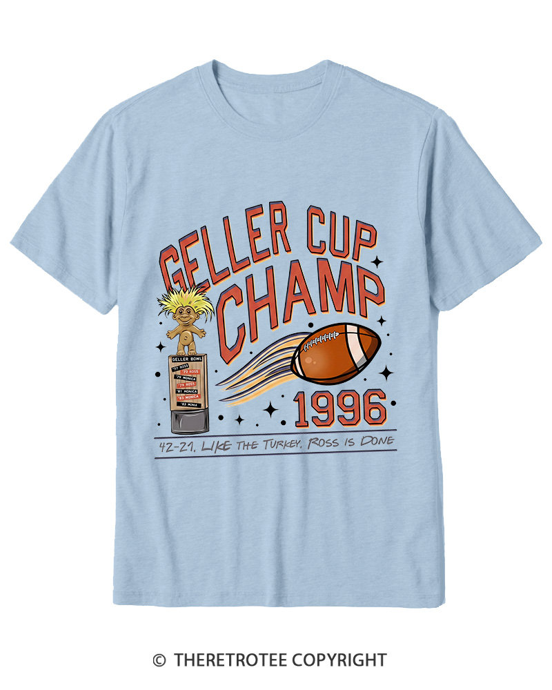 TheRetroTee Geller Bowl 1990s Cotton T-Shirt