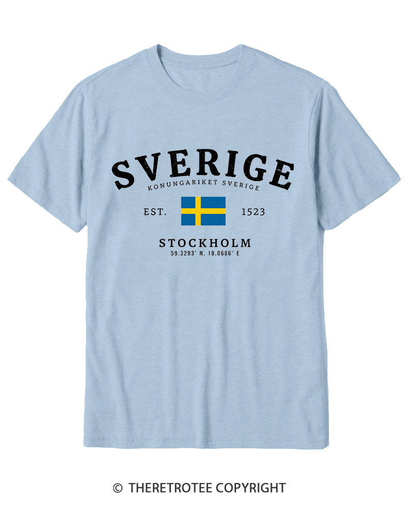 TheRetroTee Kingdom of Sweden Cotton T-Shirt