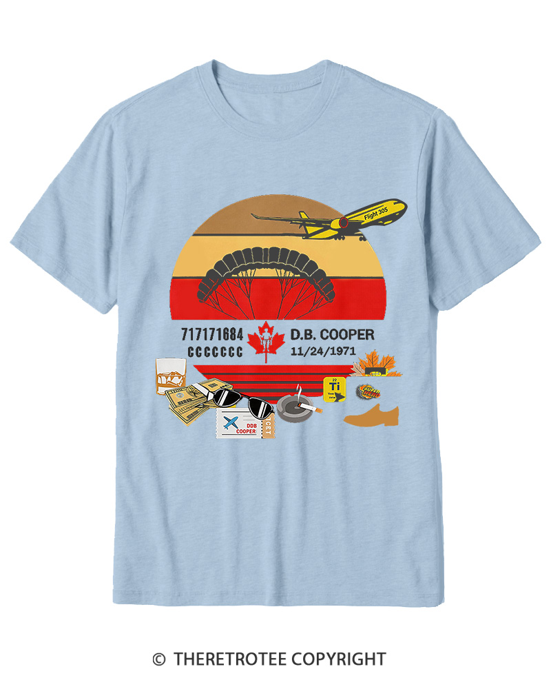 TheRetroTee D.B. Cooper 1970s Cotton T-Shirt