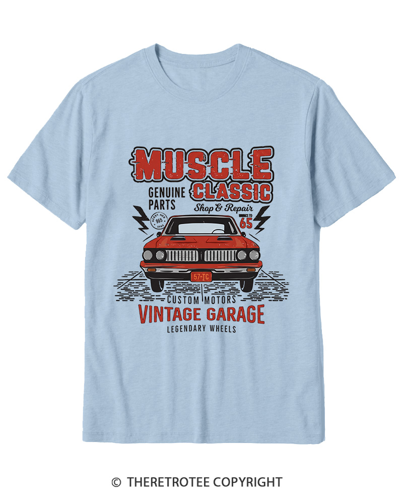 TheRetroTee Muscle Classic 1970s Cotton T-Shirt