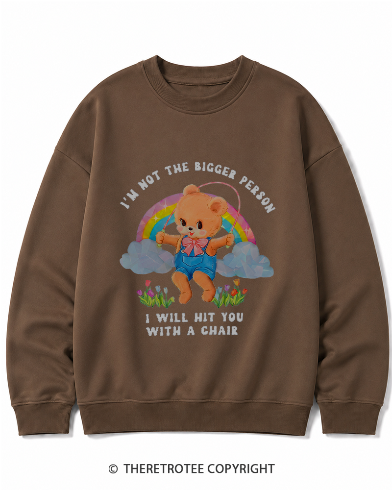 TheRetroTee Not The Bigger Person 1970s Cotton Sweatshirt